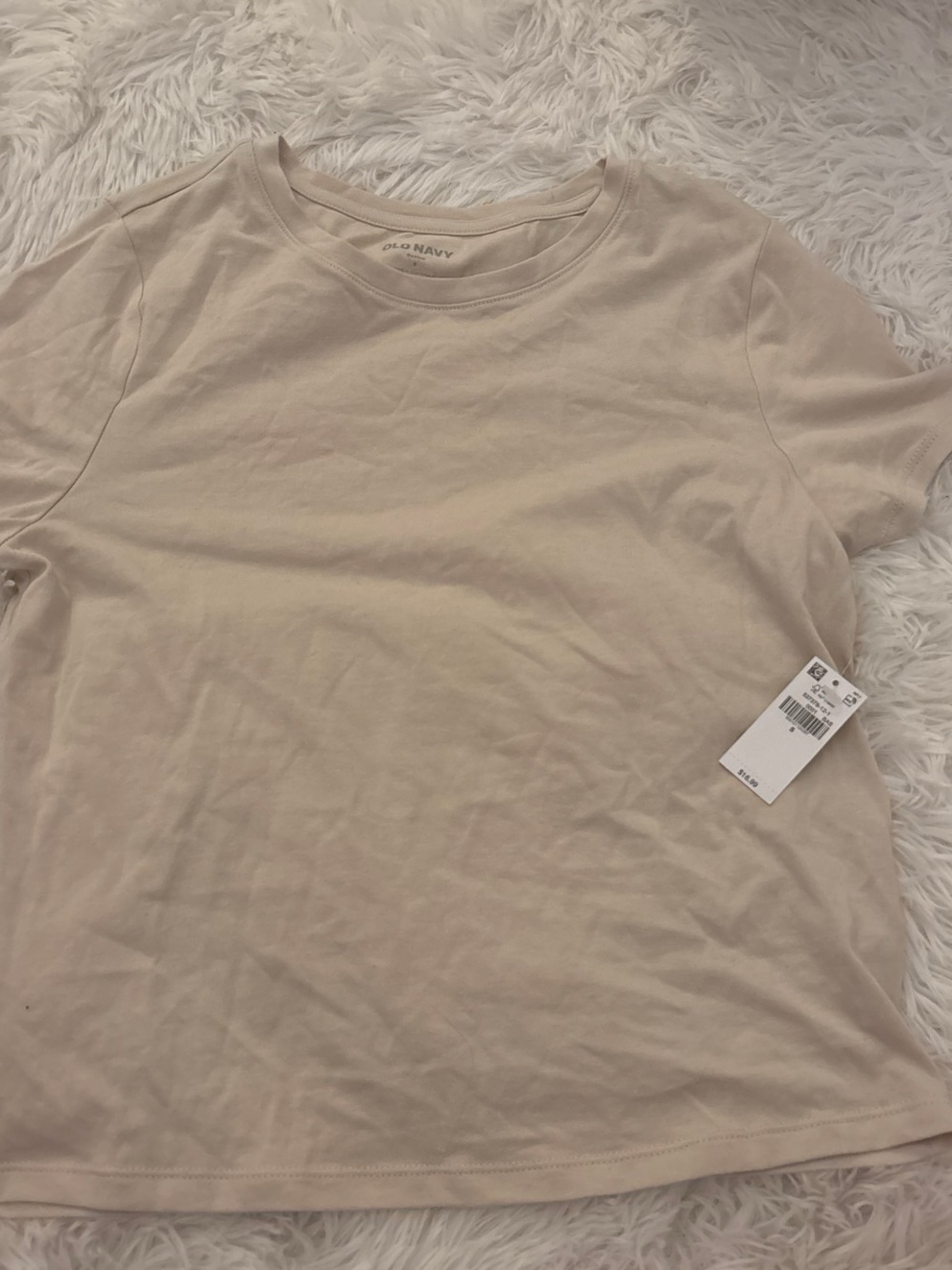 Old Navy Short Sleeve Crew T‑Shirt in Light Beige